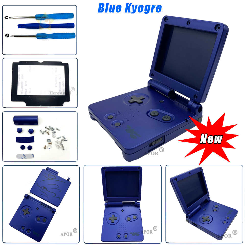New Replacement Housing Shell Faceplate Case Cover Repair Parts for Nintendo Gameboy Advance SP GBA SP Console with Screwdriver