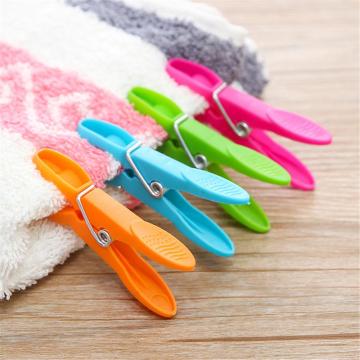 24Pcs 1 Set Laundry Clothes Pins Hanging Pegs Clips Plastic Hangers Racks Clothespins Useful Laundry Accessories L*5