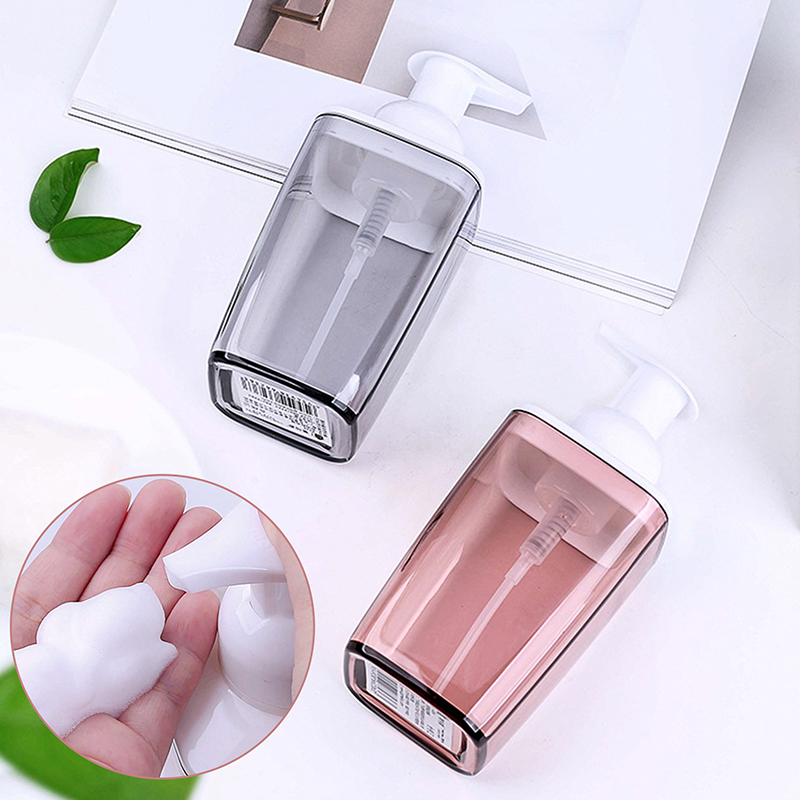 420ml Transparent Foam Pump Bottles Bathroom Facial Cleanser Hand Sanitizer Soap Bottles Press Type Mousse Dispenser