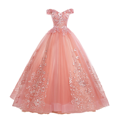 Gryffon Quinceanera Dresses Party Prom Lace Embroidery Off The Shoulder Ball Gown 5 Colors Quinceanera Dress Plus Size