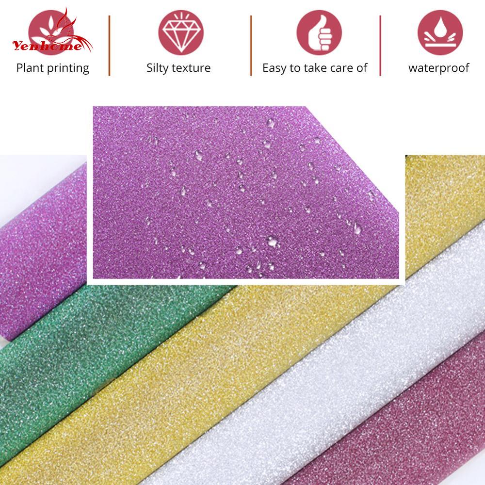 Fashionable Glitter Wallpaper Self Adhesive Wall Sticker Cupboard Shiny Gift Package Decorative Film Holiday Decorations Decals