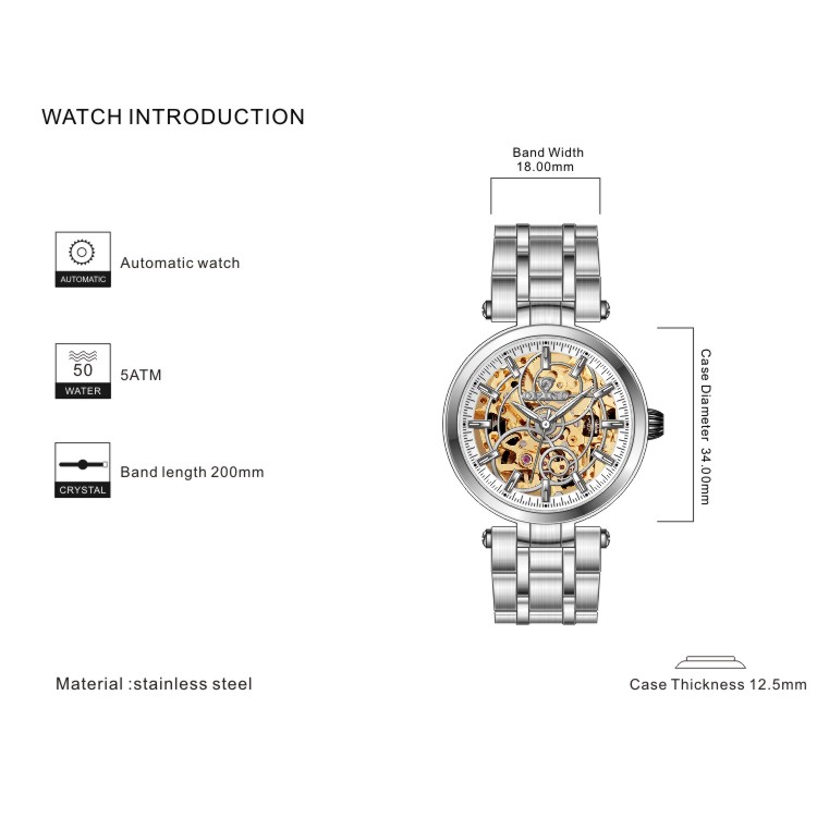 mechanical watch for lady 