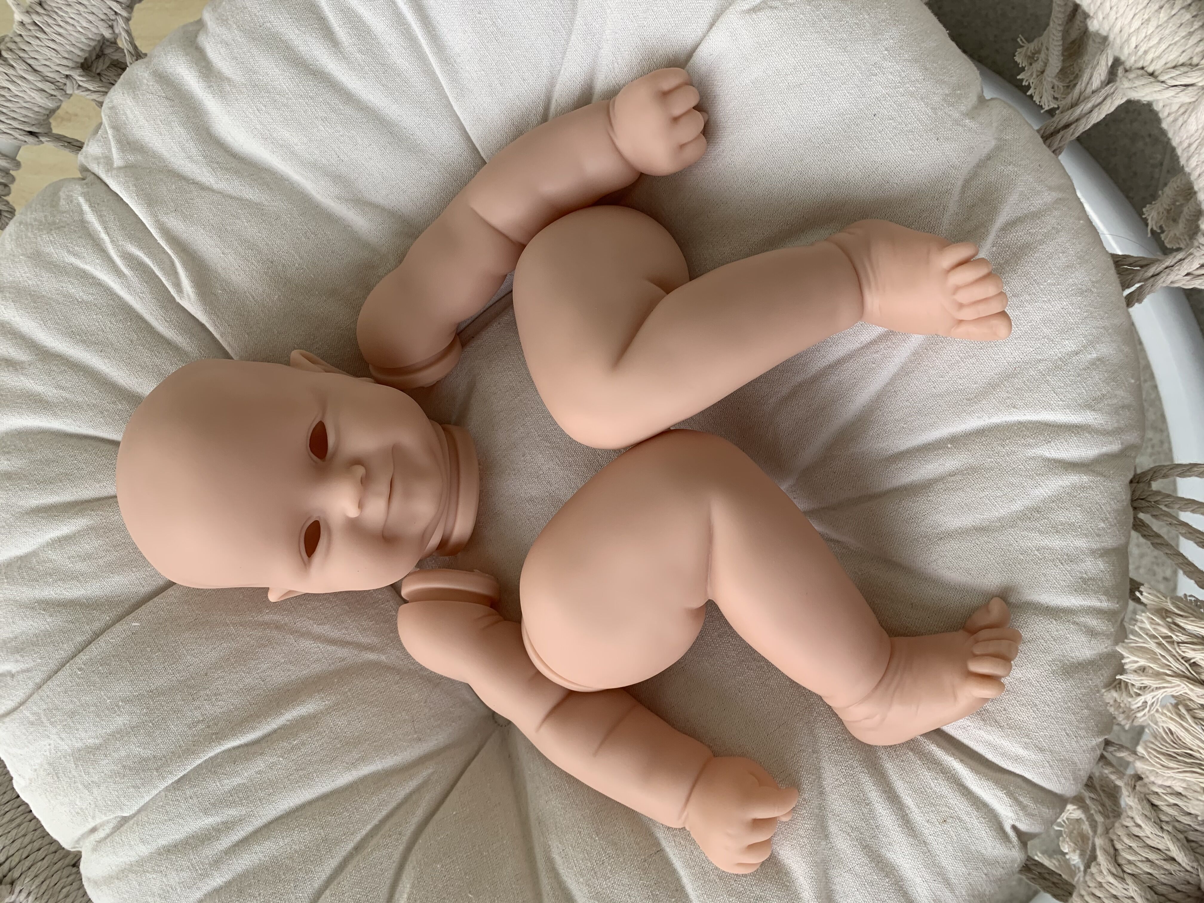 NPK 24inch DIY toy Popular reborn doll kit Maddie very soft lifelike real touch fresh color unpainted doll parts