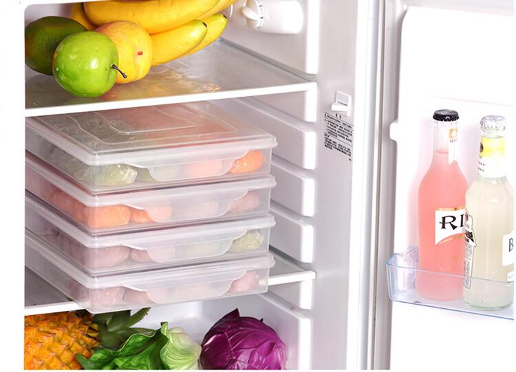 1PC Kitchen Dumpling Tray Home Frozen Dumpling Box Refrigerator Fresh-keeping Box Food Freezer Storage Box LF 261