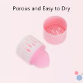 1 Set Cosmetic Puff Powder Puff Smooth Makeup Sponge Holder Carrying Case Make Up Tools Accessories Water-drop Shape