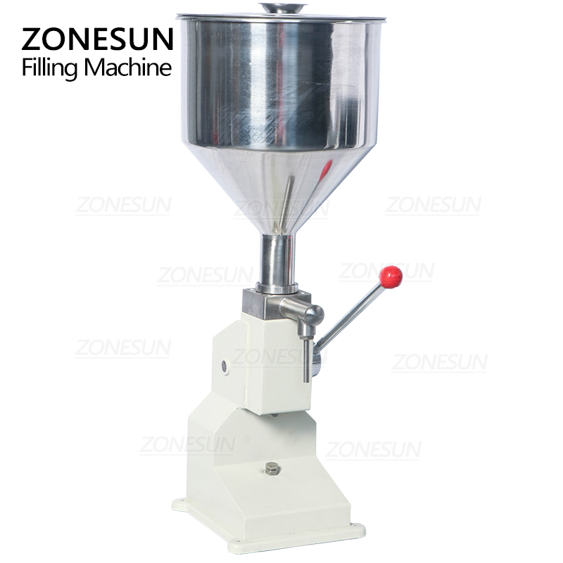 ZONESUN A50 NEW Manual Filling Machine (5~50ml) for Cream Shampoo Filler Cosmetic Paste Sausage Gel Filling Machine