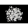 100pcs/bag 4mm Circle Cable Clips with Nail, Wire U Circle Cable Clamp with Nail Y