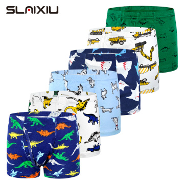 6-Pack Shorts Boys Underwear Kids Boxer panties for 2-10 years Soft Organic Cotton Teenager Children's Pants baby Underpant