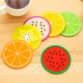 6Types Fruit Coaster Slip Insulation Silicone Cup Pad Mat For Hot Drink Glass Coffee Holder Table Mat Placemat Coasters