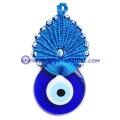 Evil Eye Blue Macrame Wall Hanging Amulet