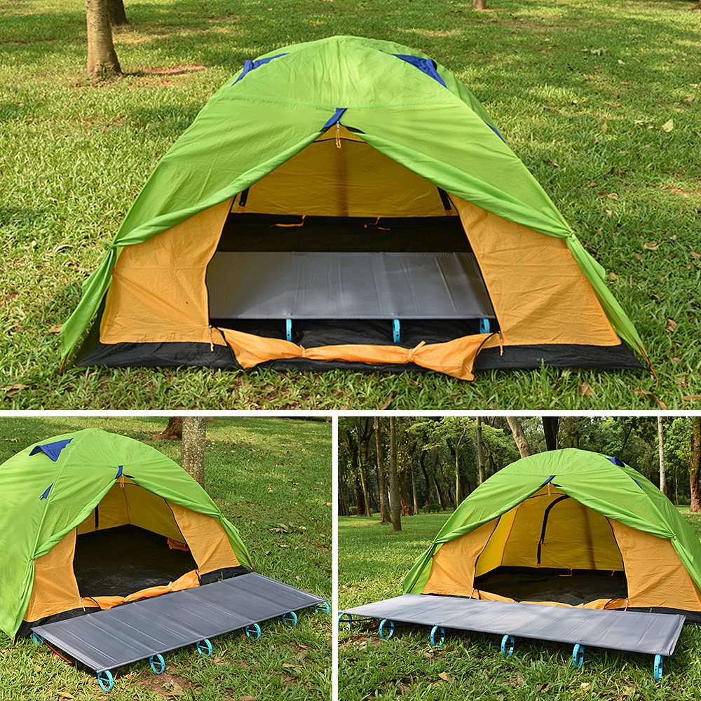 Ultralight Folding Single Camping Bed Travel Cot Tent Bed Aluminium Alloy Metal Frame Outdoor Portable Camping Fishing Mat Beds