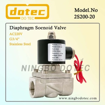 2S200-20 3/4 Inch Water Control Solenoid Valve Normally Closed 220VAC