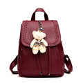 Fashion pinkycolor colorful and school leather Backpacks