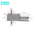 DC Worm Geared Motor 6V Bringsmart Double Shaft Reducer JGY-370S DC 12v Low Speed Reversible Micro Gearbox Motor 24v DIY Parts
