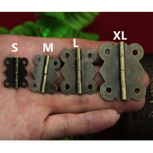 Bronze Tone Metal Hinge,Cabinet Door Hinge 4 Holes Butterfly Antique,Vintage Butterfly Hinge With Screws,50Pcs