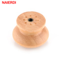 NAIERDI 10pcs Natural Wooden Cabinet Pulls Cabinet Drawer Wardrobe Door Knob Pull Handle Hardware Circle Handles Hardware