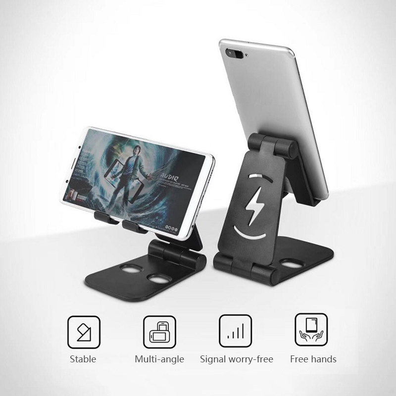 Foldable Mobile Phone Holder Stand Universal Adjustable Desk Stand For IPhone Andorid Phone ABS Table Cellphone Bracket Mount