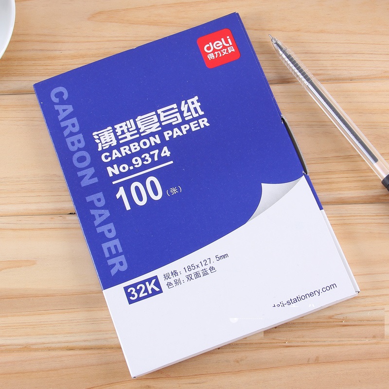 32k 97Blue + 3Red Total 100sheets Double Sided Carbon Paper Thin Type Accounting Bill File Copy Tool Paper Office Shop 9374