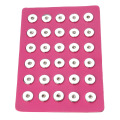 New Snap Button Display Board Fit 30pcs & 24PCS & 60pcs 18mm Snap Buttons Jewelry Black Genuine Leather Display Holder