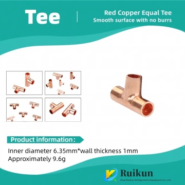 Air Conditioning Copper Tee Fitting