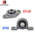 2PCS KFL08 KP08 8mm Bore Diameter Pillow Block Flange Rhombic Bearing Zinc Alloy 3D Printer DIY Parts for T8 Lead Screw