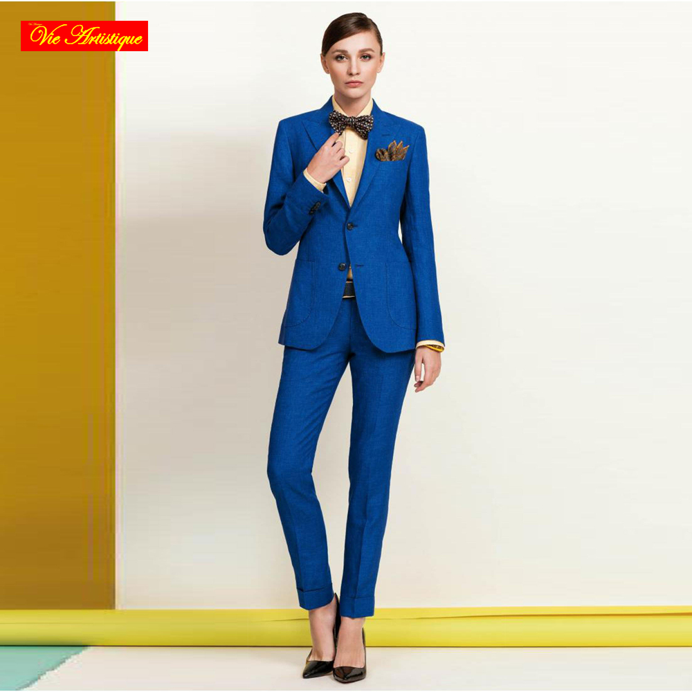 VA 2017 women's slim fit business formal dress suit women trouser suit tuxedo suit custom tailor made bespoke MTM 2018 VA