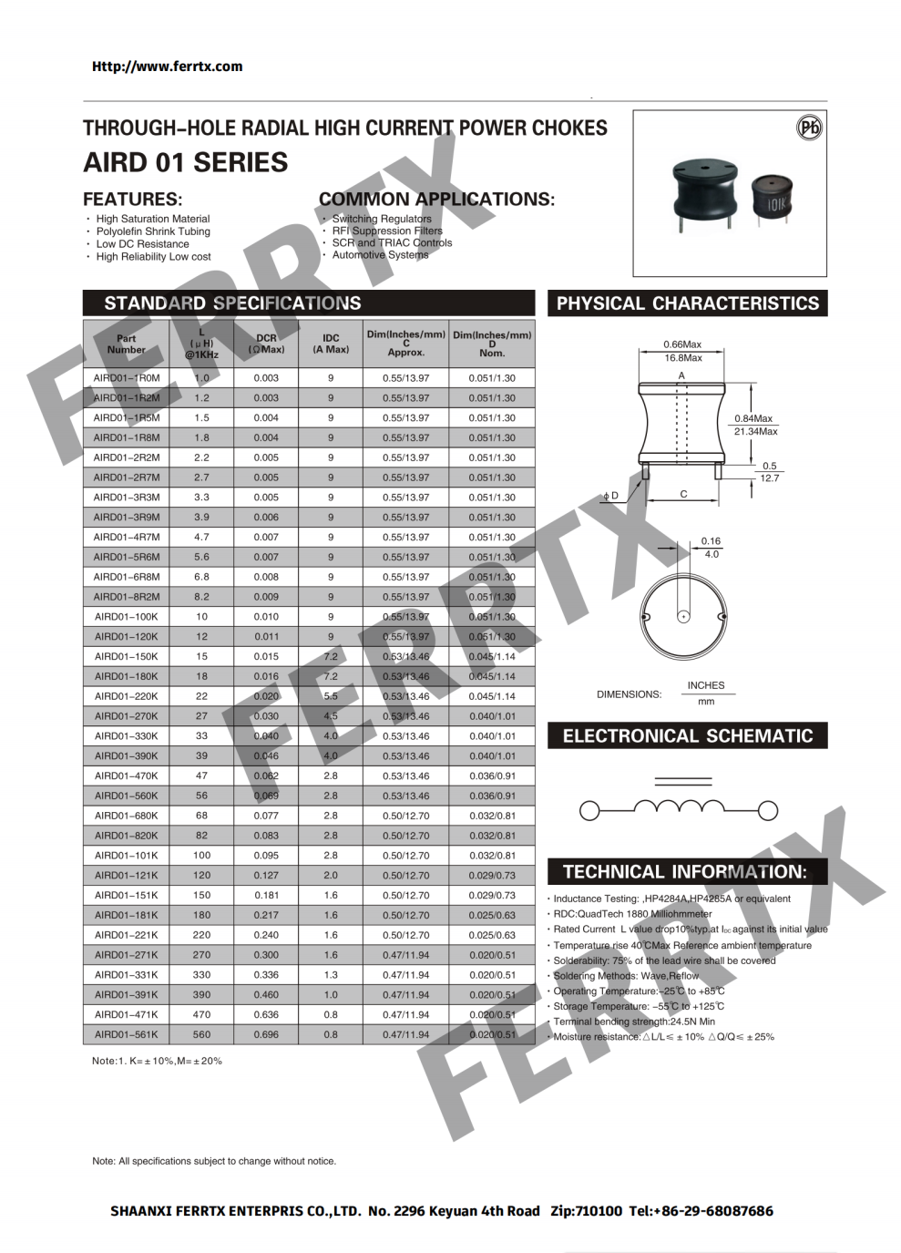 Unshielded Inductor AIRD