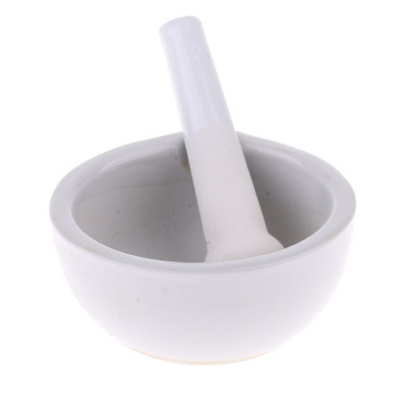 Porcelain Mortar & Pestle Mixing Grinding Bowl Set for Laboratory Medicine School Supplies Kitchenware DIY Toy 90mm