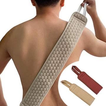 2-sided Rubber Bath Towel With Massage Belt Exfoliating Body Cleanser With Long Bath Sponge For Men And Women Bathroom Supplies