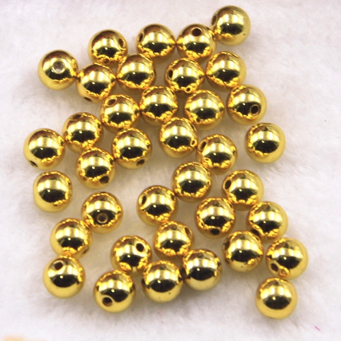 Free Shipping Pick Size 4.6.8.10.12.mm ABS Color Gold Imitation Pearl Beads Round Loose Beads Fit DIY Bracelet Making