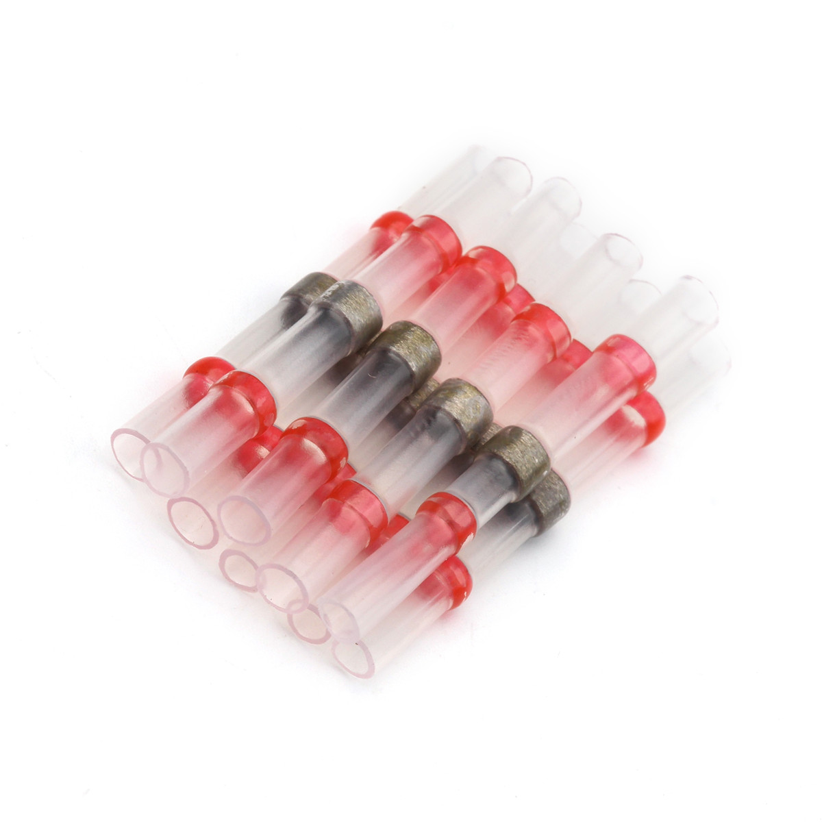 100/300/500PCS Heat Shrink Soldering Sleeve Insulated Waterproof Electrical Butt Splice Wire Butt Connectors Solder Terminals