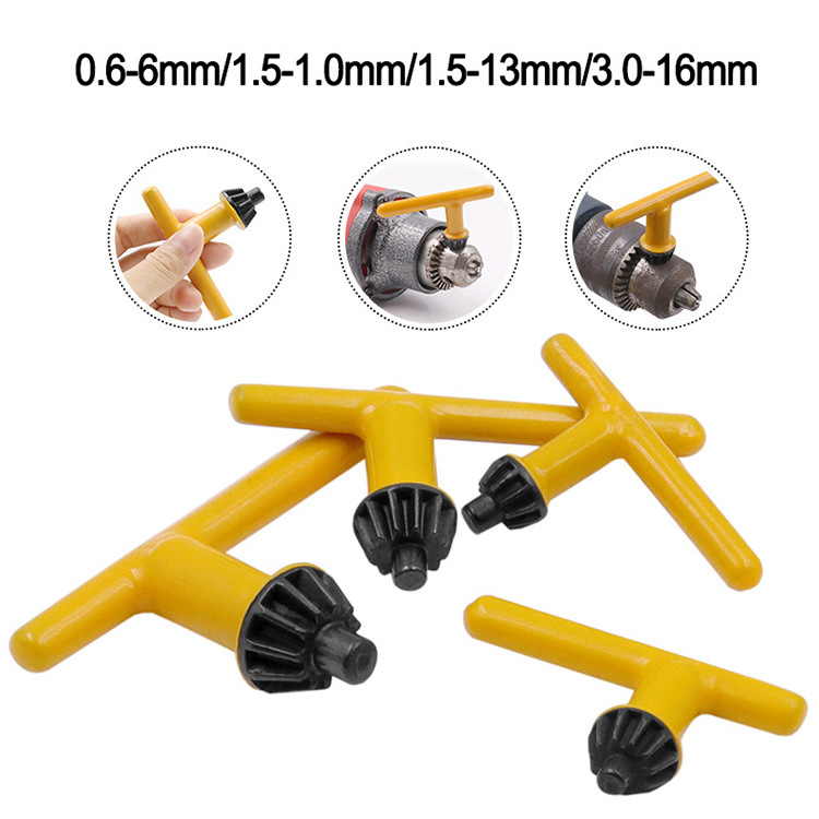Citop 4pcs Chuck Key Replacement Drilling Mounted Drill Chuck Hand Drill Key Wrench Pistol Wrench Key Power Tool Accessories