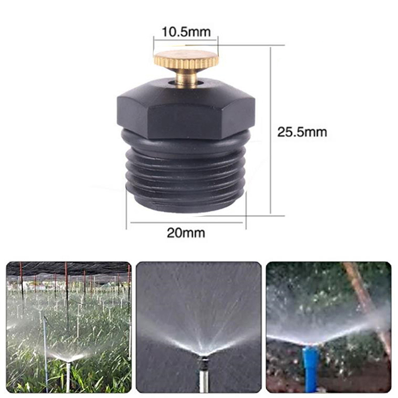 100Pcs 1/2 Inch Thread Garden Sprinklers Plastic Lawn Watering Sprinkler Head Irrigation Agriculture Sprayers Nozzles