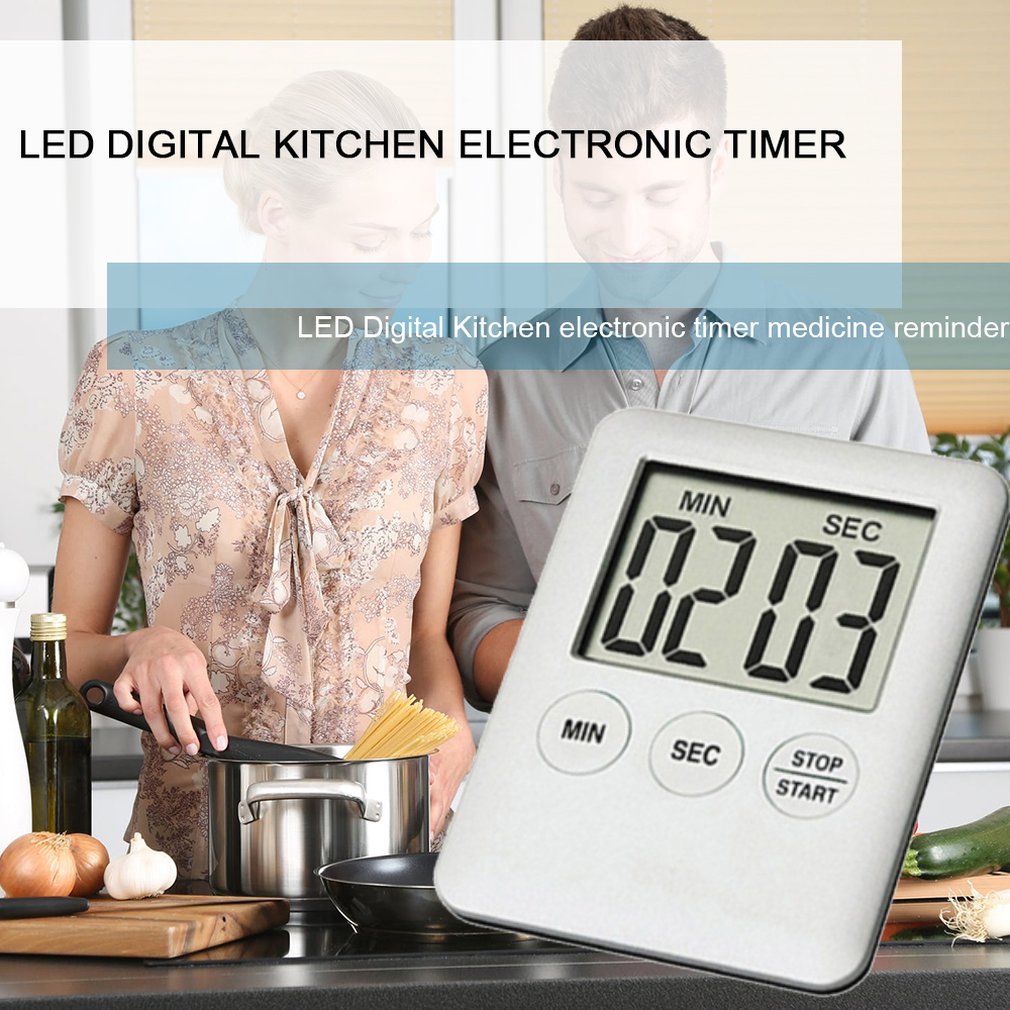 Creative Led Digital Kitchen Electronic Timer Countdown Medication Reminder Kitchen Timer Portable