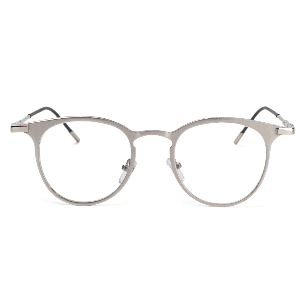 1Pc Fashion Metal Frame Glasses Women Men Vintage Round Lens Flat Computer Protection Eyeglasses Ultra Light Eyeglasses Dropship