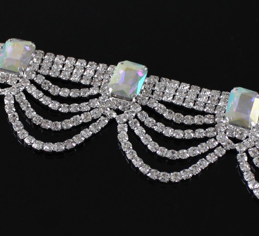 10Yards AB Crystal Rhinestone Chain Trim Diamond Trimming Luxury For Wedding Belt
