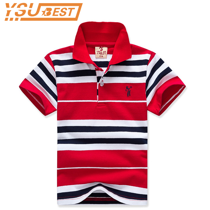 2021 Summer Boys Cotton T shirts 2-11Yrs Baby Boys T shirts Boy Kid Stripe Top Tees Shorts Sleeve Children Clothing Boys Clothes