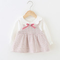 Menoea baby Autumn Toddler Baby Girl Dress Kids Girls Plaid Strawberry Patchwork Casual Kids Dress Newborn Infant Baby Dress