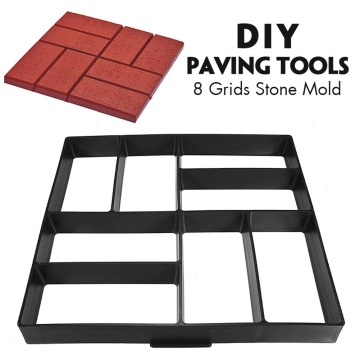 Garden DIY Plastic Path Maker Pavement Model Concrete Stepping Stone Cement Mould Brick JAN88