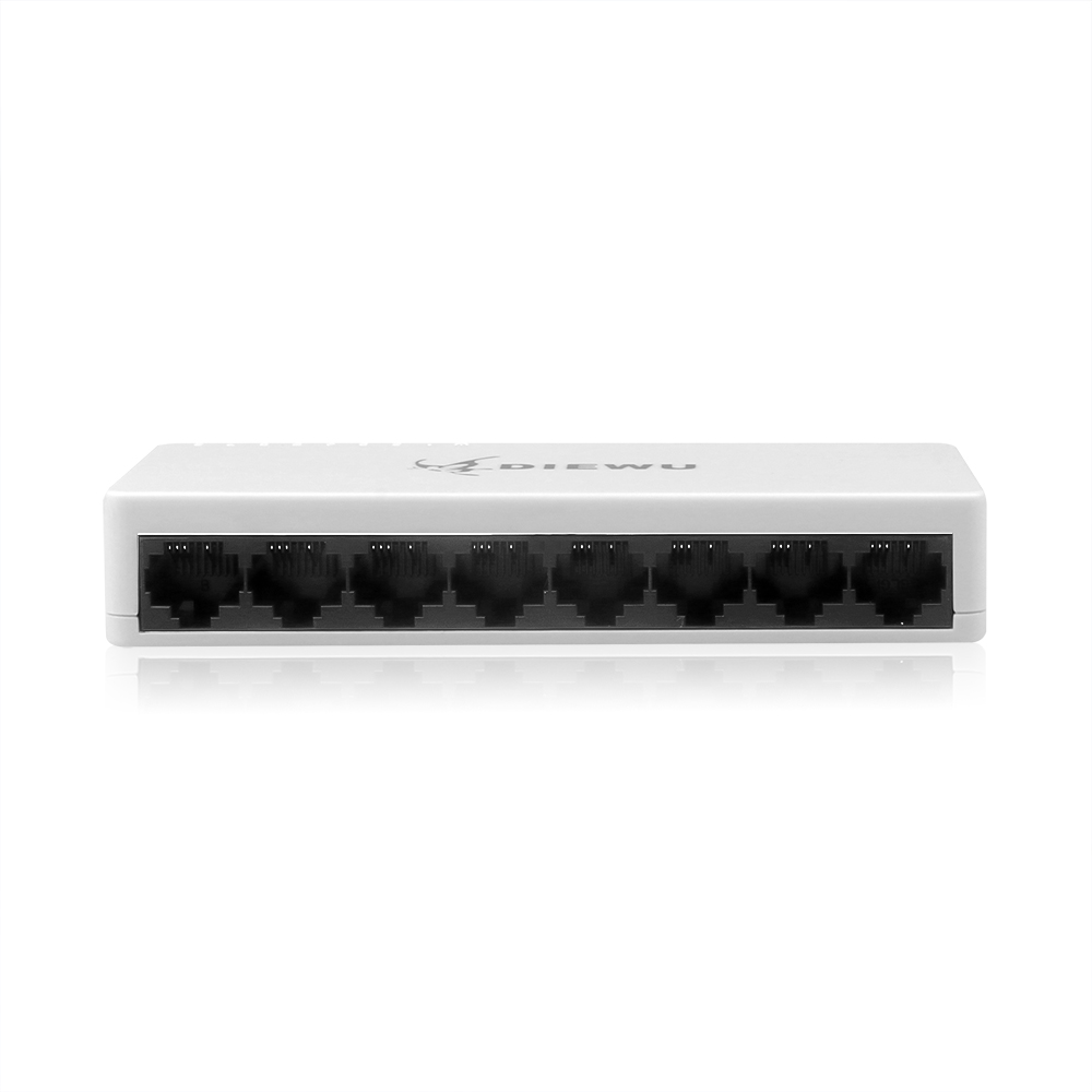 Kebidumei 8 Ports Network Switch 10/100 Ethernet Network Switch Lan Hub High Performance Ethernet Smart Switcher With EU Plug