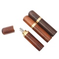 Round Mahogany Needle Stroage Box Practical Thicken Portable Household DIY Needle Storage Tube Not Inclued Needle