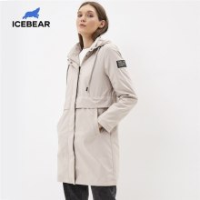 ICEbear 2020 Fashionable women's windbreaker high-quality women's trench coat with a hood women's spring clothing GWF20017i