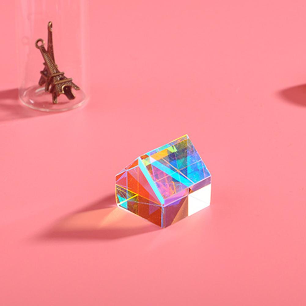 Cube Prism Color-collecting Prism Creative Cabin Shape Square Prism Optical Glass Lens Experiment Instrument