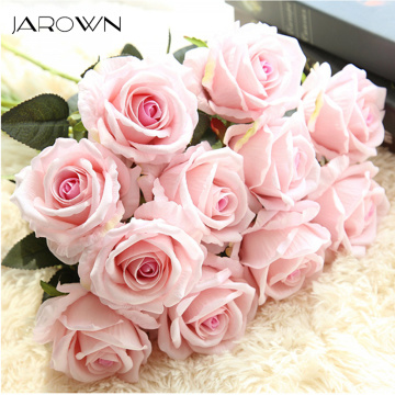 JAROWN Wedding Supplies Artificial Flannel Roses Simulation Plant Party DIY Decor Fake Flowers Home Decoration Crafts Flores