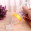 YAS Infant Baby Kids Silicone Feeding With Spoon Feeder Food Rice Cereal Bottle New