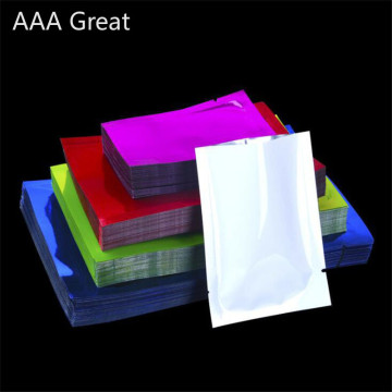 100Pcs/Lot Flat Open Top Aluminum Foil Bag Vacuum Heat Seal Packaging Pouches Food Coffee Tea Mylar Foil Bag Colorful Storage