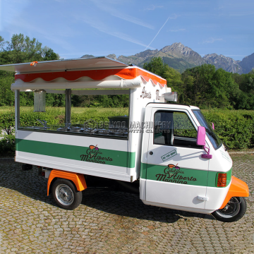 Europe Street Electric Tuk Tuk Food Car Ice Cream Trcuk Candy Tricycle Mobile Beer Juice Car Breakfast Piaggio Ape