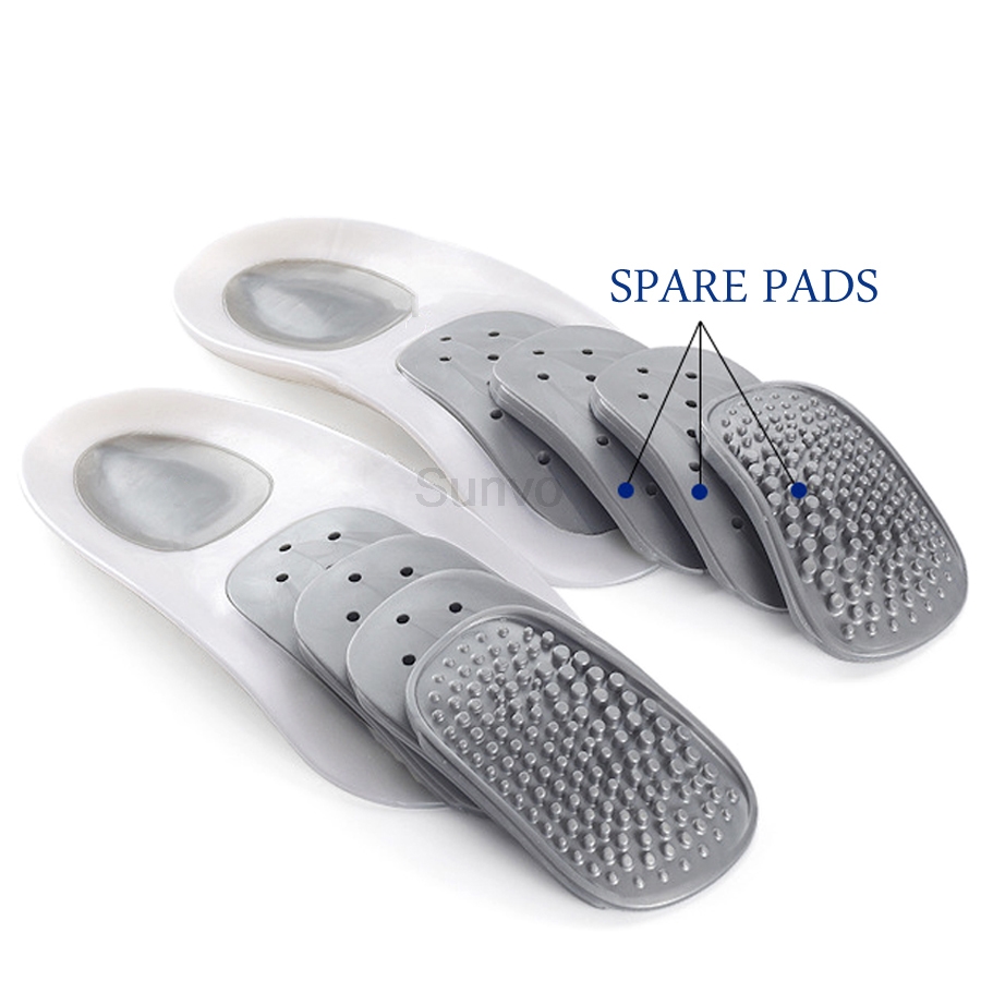 Orthopedic Insole for Flat Foot Arch Support X/O Leg Shoe Pads Silicon Insoles for Men Women Orthotic Cushion Insert Shoes Soles