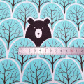 Meter Blue Series Bear 100% cotton Twill Fabric for DIY Sewing Quilting Fat Quarters Material For Baby&Child