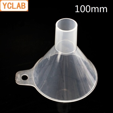 YCLAB 100mm Funnel PP Plastic Flat Head Polypropylene Laboratory Chemistry Equipment